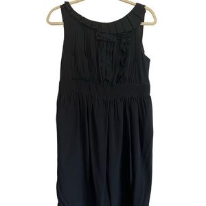 MM Couture Black Ruffled Party Dress